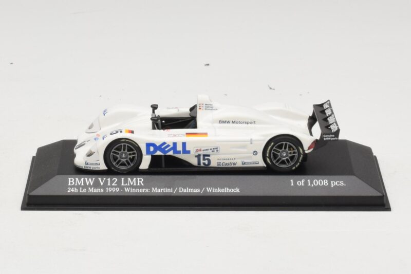 BMW V12 LMR #15 P. Martini / Y. Dalmas / J. Winkelhock 24 Hours of Le Mans Winner 1999 Minichamps 1:43 430992915 Metāls