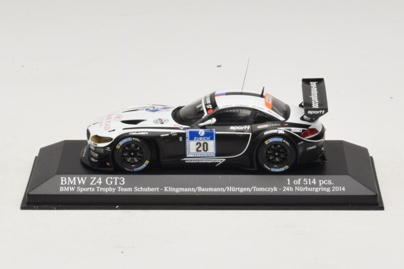 BMW Z4 GT3 BMW Sports Trophy #20 Klingmann / Baumann 24 Hours of Nurburgring 2014 Minichamps 1:43 BMW Z4 GT3 BMW Sports Trophy #20 Klingmann / Baumann 24 Hours of Nurburgring 2014 Minichamps 1:43 437142030 Metāls
