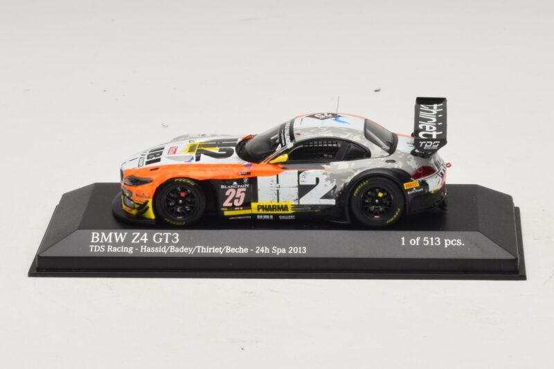 BMW Z4 GT3 TDS Racing #25 Hassid / Badey 24 Hours of Spa 2013 Minichamps 1:43 BMW Z4 GT3 TDS Racing #25 Hassid / Badey 24 Hours of Spa 2013 Minichamps 1:43 437132435 Metāls
