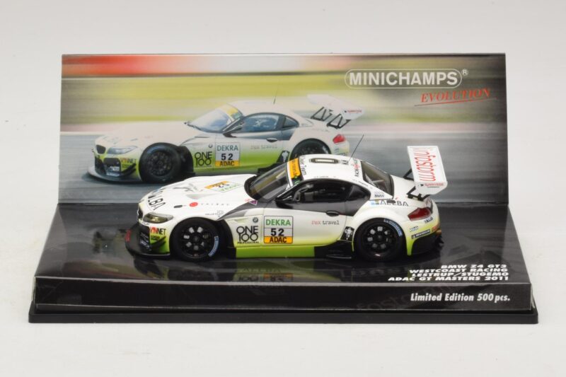 BMW Z4 GT3 Westcoast Racing #52 F. Lestrup ADAC GT Masters 2011 Minichamps 1:43 BMW Z4 GT3 Westcoast Racing #52 F. Lestrup ADAC GT Masters 2011 Minichamps 1:43 437112952 Metāls