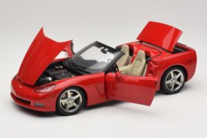 Chevrolet Corvette C6 Kabriolets Sarkans AUTOart 1:18 71221 Metāls — attēls 2 no 8