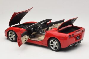 Chevrolet Corvette C6 Kabriolets Sarkans AUTOart 1:18 71221 Metāls — attēls 5 no 8