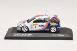 Ford Focus RS WRC #4 C. McRae / N. Grist Rally Monte Carlo 2001 Minichamps 1:43 430018904 Metāls