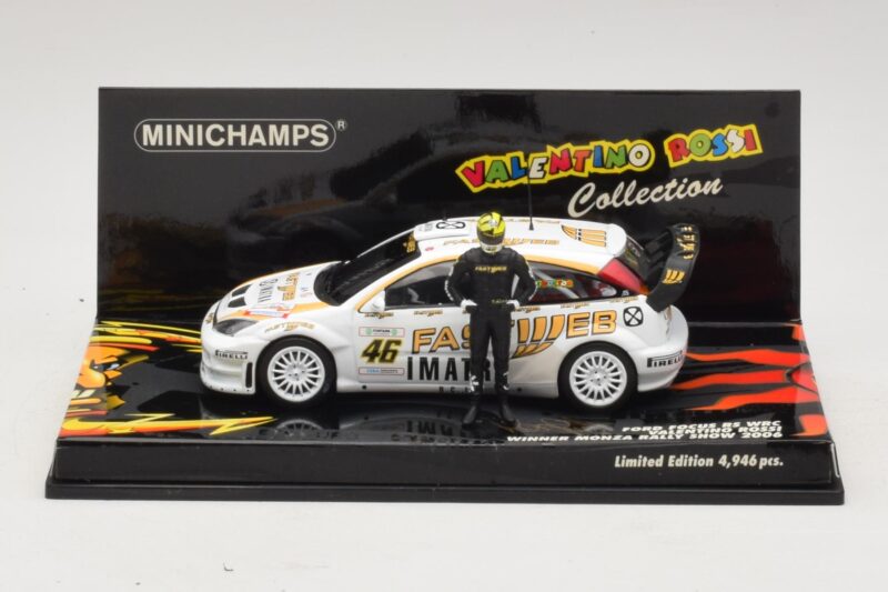 Ford Focus RS WRC #46 V. Rossi / C. Cassina Monza Rally Show 2006 Minichamps 1:43 Ford Focus RS WRC #46 V. Rossi / C. Cassina Monza Rally Show 2006 Minichamps 1:43 436068446 Metāls