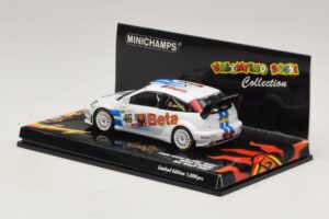Ford Focus RS WRC #46 V. Rossi / C. Cassina RAC Rally 2007 Bojāta Kaste Minichamps 1:43 400078446-O1 Metāls — attēls 3 no 5