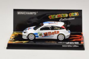 Ford Focus RS WRC #46 V. Rossi / C. Cassina RAC Rally 2007 Minichamps 1:43 400078446 Metāls