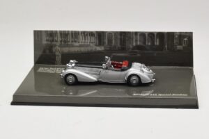 Horch 855 Special Roadster Sudrabs Melns Minichamps 1:43 436014204 Metāls