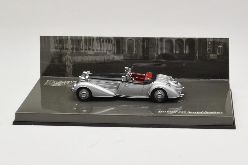 Horch 855 Special Roadster Sudrabs Melns Minichamps 1:43 436014204 Metāls