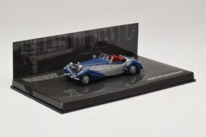 Horch 855 Special Roadster Sudrabs Zils Minichamps 1:43 436014202 Metāls — attēls 2 no 5