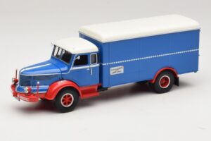 Krupp Titan Kravas Furgons Zils Sarkans Minichamps 1:43 439069040 Metāls