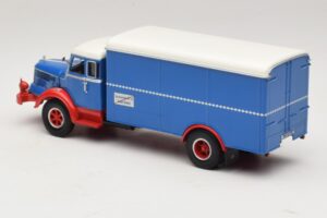 Krupp Titan Kravas Furgons Zils Sarkans Minichamps 1:43 439069040 Metāls — attēls 5 no 6