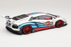 Lamborghini Aventador LB Works Martini Livery AUTOart 1:18 79185 Kompozīts — attēls 3 no 8