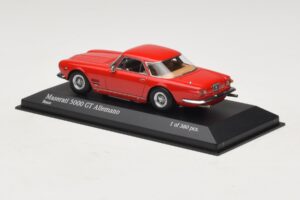 Maserati 5000 GT Allemano Sarkans Minichamps 1:43 437123321 Metāls — attēls 3 no 4
