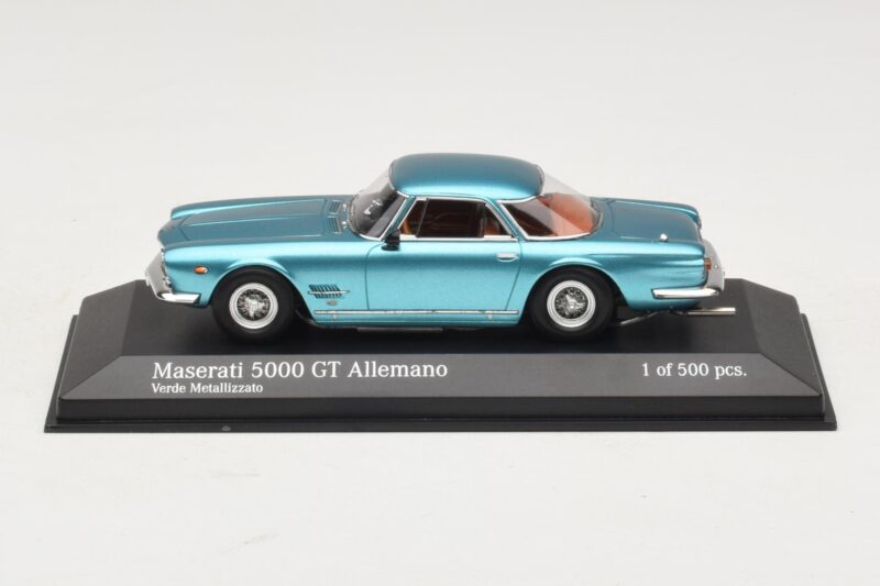 Maserati 5000 GT Allemano Verde Metallizzato Minichamps 1:43 Maserati 5000 GT Allemano Verde Metallizzato Minichamps 1:43 437123320 Metāls
