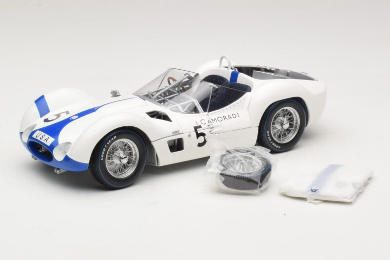 Maserati Tipo 61 #5 S. Moss / D. Gurney Camoradi ADAC 1000km Nurburgring Winner 1960 Minichamps 1:18 100601205 Metāls
