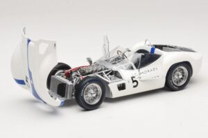 Maserati Tipo 61 #5 S. Moss / D. Gurney Camoradi ADAC 1000km Nurburgring Winner 1960 Minichamps 1:18 100601205 Metāls — attēls 2 no 8