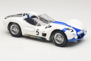 Maserati Tipo 61 #5 S. Moss / D. Gurney Camoradi ADAC 1000km Nurburgring Winner 1960 Minichamps 1:18 100601205 Metāls — attēls 6 no 8