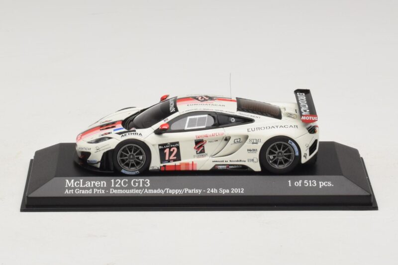 McLaren MP4-12C GT3 #12 Art Grand Prix Demoustier / Amado 24 Hours of Spa 2012 Minichamps 1:43 McLaren MP4-12C GT3 #12 Art Grand Prix Demoustier / Amado 24 Hours of Spa 2012 Minichamps 1:43 437121312 Metāls