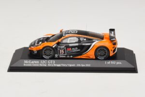 McLaren MP4-12C GT3 #15 Boutsen Racing Bovy / Broggi 24 Hours of Spa 2012 Minichamps 1:43 437121315 Metāls