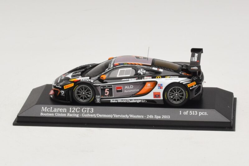 McLaren MP4-12C GT3 #5 Boutsen Racing Guilvert / Dermont 24 Hours of Spa 2013 Minichamps 1:43 437131305 Metāls