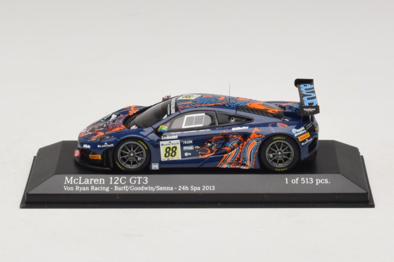 McLaren MP4-12C GT3 #88 Von Ryan Racing Barff / Goodwin 24 Hours of Spa 2013 Minichamps 1:43 McLaren MP4-12C GT3 #88 Von Ryan Racing Barff / Goodwin 24 Hours of Spa 2013 Minichamps 1:43 437131388 Metāls