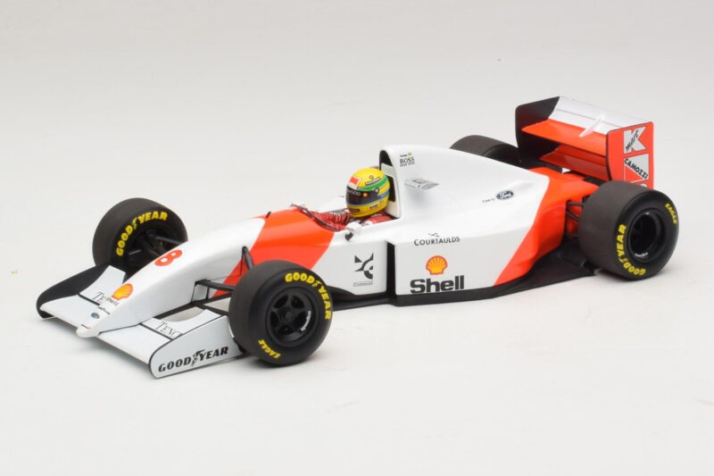 McLaren MP4/8 Ford #8 A. Senna Winner Japanese GP 1993 Minichamps 1:18 540931878 Metāls