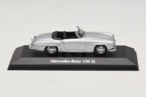 Mercedes 190 SL W121 Sudrabs Maxichamps 1:43 940033130 Metāls