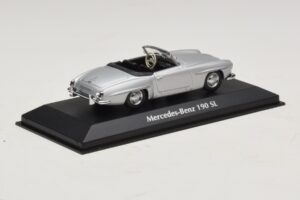 Mercedes 190 SL W121 Sudrabs Maxichamps 1:43 940033130 Metāls — attēls 2 no 4