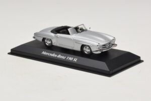 Mercedes 190 SL W121 Sudrabs Maxichamps 1:43 940033130 Metāls — attēls 3 no 4