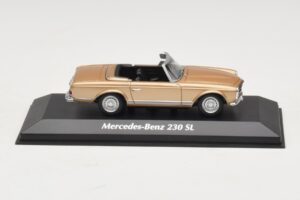 Mercedes 230 SL W113 Zelts Metālisks Maxichamps 1:43 940032230 Metāls