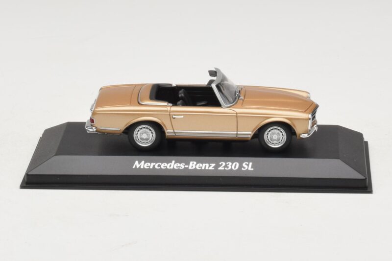 Mercedes 230 SL W113 Zelts Metālisks Maxichamps 1:43 940032230 Metāls