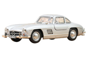 Mercedes 300 SL W198 Gullwing Sudrabs Norev 1:18 183857 Metāls
