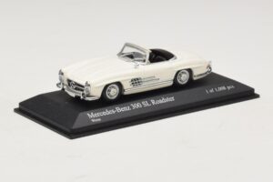 Mercedes 300 SL W198 Roadster Balts Minichamps 1:43 400039034 Metāls — attēls 2 no 4
