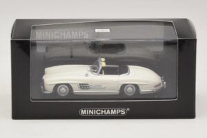 Mercedes 300 SL W198 Roadster Balts Minichamps 1:43 400039034 Metāls — attēls 4 no 4
