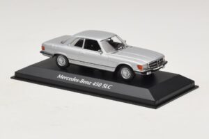 Mercedes 450 SLC C107 Sudrabs Maxichamps 1:43 940033421 Metāls — attēls 3 no 4