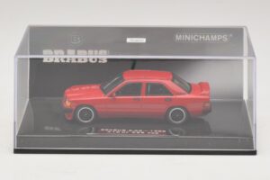 Mercedes Brabus 3.6S 190E W201 Sarkans Minichamps 1:43 437032600 Metāls — attēls 4 no 5