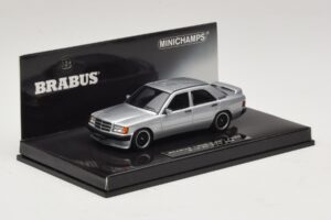 Mercedes Brabus 3.6S 190E W201 Sudrabs Minichamps 1:43 437032604 Metāls — attēls 2 no 5