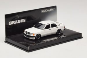 Mercedes Brabus 3.6S 190E W201 Balts Minichamps 1:43 437032602 Metāls — attēls 2 no 5
