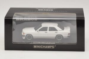 Mercedes Brabus 3.6S 190E W201 Balts Minichamps 1:43 437032602 Metāls — attēls 5 no 5