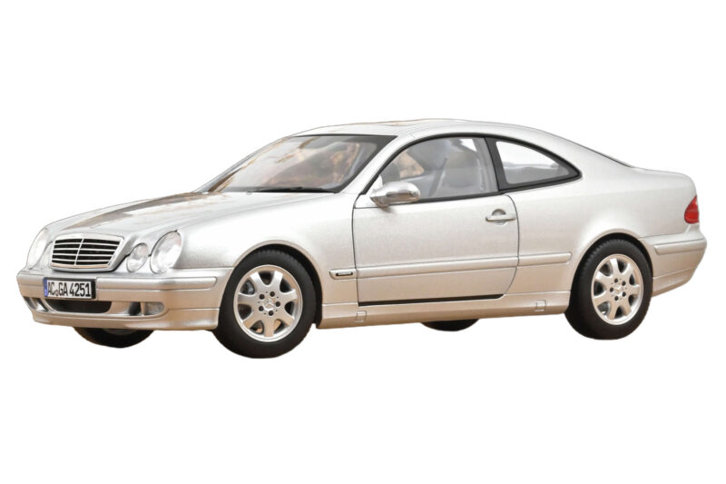 Mercedes CLK C208 Brilliant Silver Norev 1:18 183335 Metāls