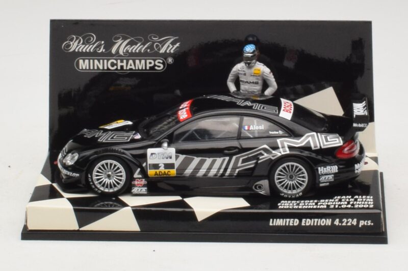 Mercedes CLK DTM #2 J. Alesi First DTM Podium Finish Hockenheim 2002 Minichamps 1:43 Mercedes CLK DTM #2 J. Alesi First DTM Podium Finish Hockenheim 2002 Minichamps 1:43 400023292 Metāls