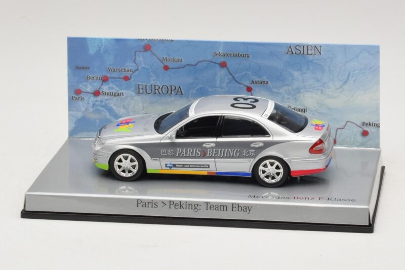 Mercedes E-Class #3 Team eBay Rally Paris-Peking 2007 Minichamps 1:43 Mercedes E-Class #3 Team eBay Rally Paris-Peking 2007 Minichamps 1:43 B66962259 Metāls