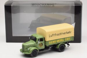 Mercedes L 3500 Platformas Kravas Auto Schenker Minichamps 1:43 439350028 Metāls — attēls 6 no 6