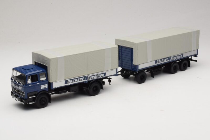 Mercedes LP1624 Pritschenzug Dachser Minichamps 1:43 499034821 Metāls