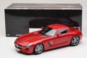 Mercedes SLS AMG C197 Sarkans Metālisks Minichamps 1:18 100039020 Metāls — attēls 8 no 8