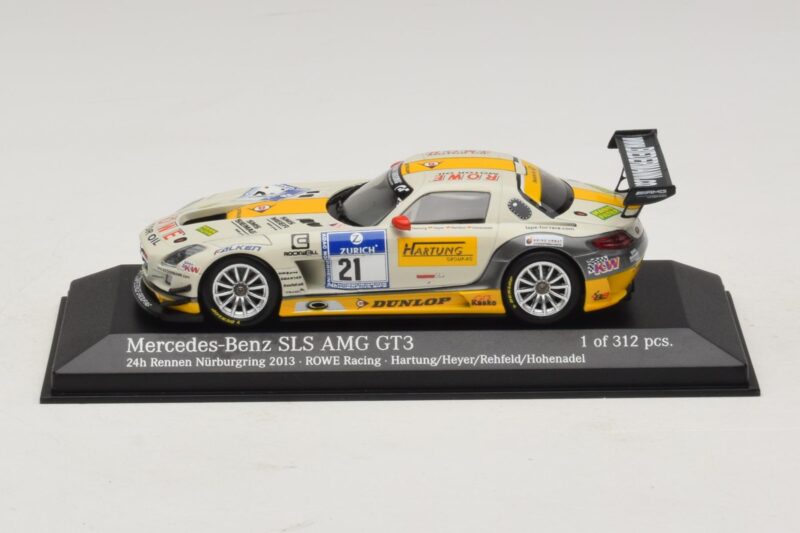 Mercedes SLS AMG GT3 #21 Rowe Racing Hartung / Heyer Nurburgring 24 Hours 2013 Minichamps 1:43 Mercedes SLS AMG GT3 #21 Rowe Racing Hartung / Heyer Nurburgring 24 Hours 2013 Minichamps 1:43 410133221 Metāls
