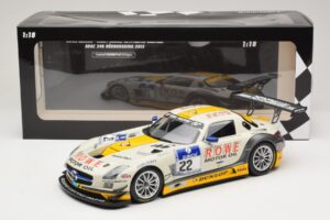 Mercedes SLS AMG GT3 #22 Graf / Jager Rowe Racing 24 Hours of Nurburgring 2013 Minichamps 1:18 151133122 Metāls — attēls 6 no 6