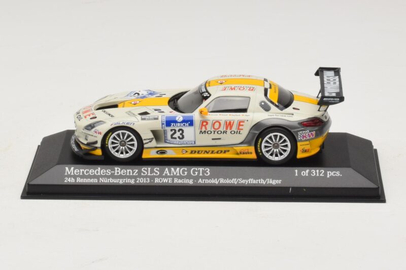 Mercedes SLS AMG GT3 #23 Rowe Racing Arnold / Roloff Nurburgring 24 Hours 2013 Minichamps 1:43 Mercedes SLS AMG GT3 #23 Rowe Racing Arnold / Roloff Nurburgring 24 Hours 2013 Minichamps 1:43 410133223 Metāls