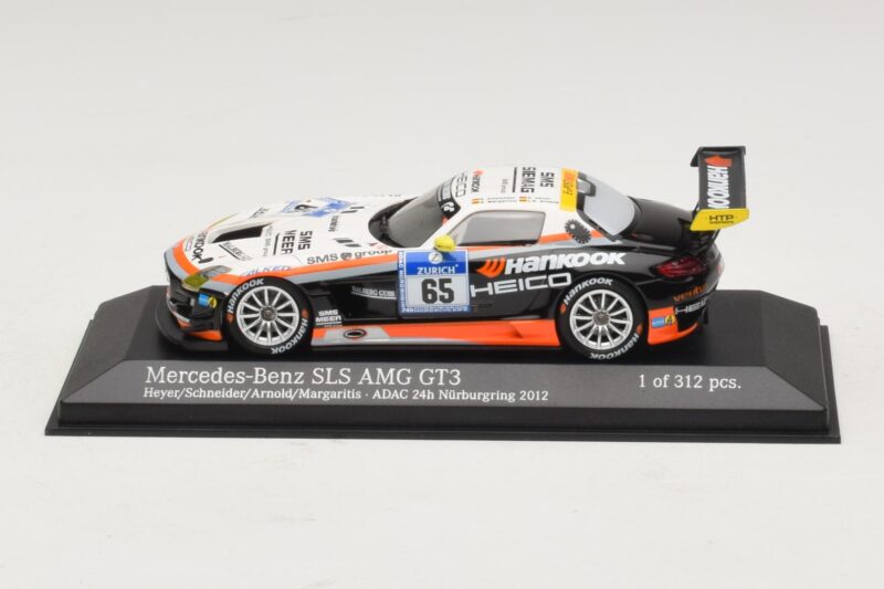 Mercedes SLS AMG GT3 #65 Hankook 24 Hours of Nurburgring 2012 Minichamps 1:43 Mercedes SLS AMG GT3 #65 Hankook 24 Hours of Nurburgring 2012 Minichamps 1:43 437123265 Metāls