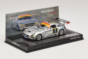 Mercedes SLS AMG GT3 #7 Black Falcon Jager / Seyffarth 24 Hours of Dubai 2011 Minichamps 1:43 437110307 Metāls — attēls 2 no 5